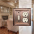 Architectural Combo Toggle / Duplex Light Switch Wall Plate - Antique Copper Finish